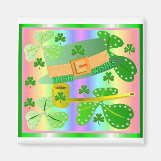 Iers Pet en Shamrocks Magneet