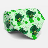 Iers Pet en Shamrocks Stropdas (Opgerold)