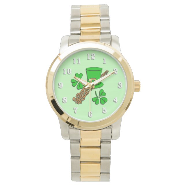 Iers Pet Green Horloge (Voorkant)