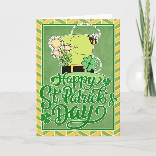 Iers Pet - Happy St. Patrick's Day Kaart (Voorkant)