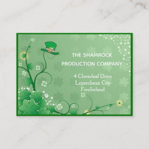 Iers pet, shamrock visitekaartje