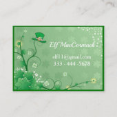 Iers pet, shamrock visitekaartje (Achterkant)