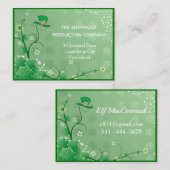 Iers pet, shamrock visitekaartje (Voorkant / Achterkant)