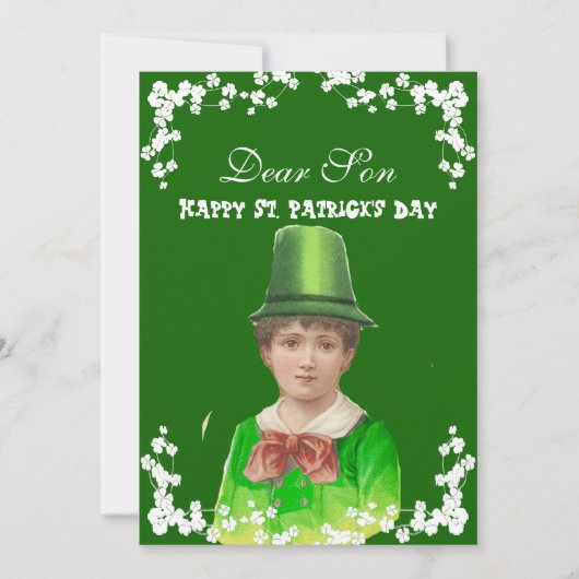  Iers Pet St. Patrick's Day Son/Grandson Feestdagenkaart (Voorkant)