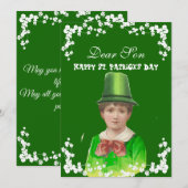  Iers Pet St. Patrick's Day Son/Grandson Feestdagenkaart (Voorkant / Achterkant)