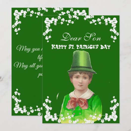 Iers Pet St. Patrick's Day Son/Grandson Feestdagenkaart (Voorkant / Achterkant)