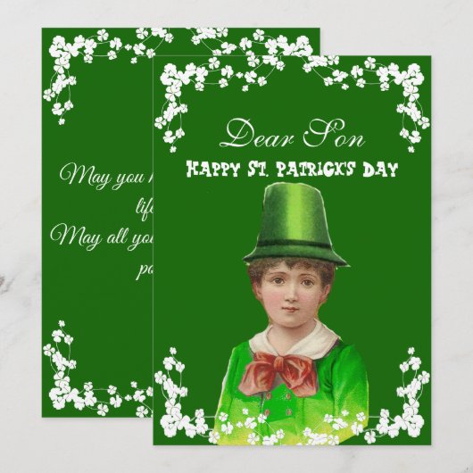  Iers Pet St. Patrick's Day Son/Grandson Feestdagenkaart (Voorkant / Achterkant)
