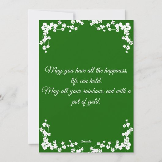  Iers Pet St. Patrick's Day Son/Grandson Feestdagenkaart (Achterkant)