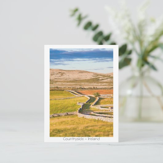 Iers platteland briefkaart (Staand voorkant)