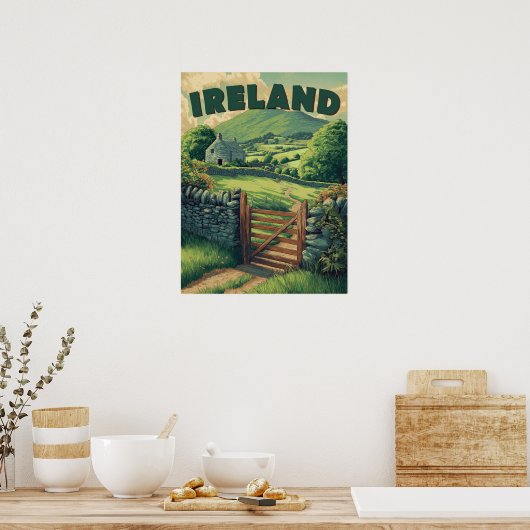  Iers platteland Poster (Keuken)