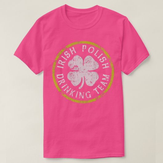 Iers Pools Drink team St Patricks Day T-shirt (Design voorkant)