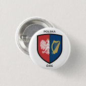 Iers-Pools erfgoed Ronde Button 3,2 Cm (Voorkant /achterkant)