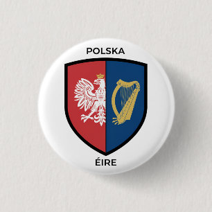 Iers-Pools erfgoed Ronde Button 3,2 Cm