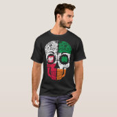 Iers Pools Sugar Skull Ierland Polen Vlag St Pa T-shirt (Voorkant volledig)