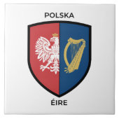 Iers-Poolse Erfgoed Tegeltje (Voorkant)