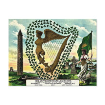Iers Pride Ireland Emblems golden harp clovers