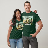 Iers Pride Ireland Emblems golden harp clovers T-shirt (Unisex)