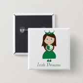  Iers prinses Cute Cartoon Character Vierkante Button 5,1 Cm (Voorkant /achterkant)