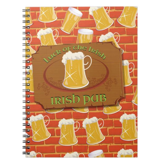 Iers pub bord notitieboek (Voorkant)