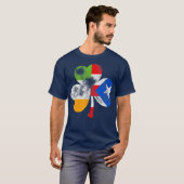 Iers Puerto Rican Shamrock Puerto Rico Flag St T-shirt (Voorkant volledig)