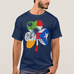 Iers Puerto Rican Shamrock Puerto Rico Flag St T-shirt