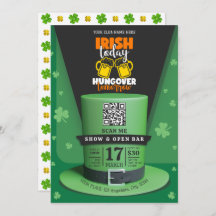 Iers Retro Modern St Patrick's Day Party Open Bar