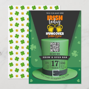 Iers Retro Modern St Patrick's Day Party Open Bar