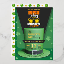 Iers Retro Modern St Patrick's Day Party Open Bar