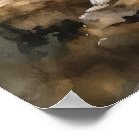 Iers Rood en Wit Setter Hondenkunst Print Poster (Hoek)