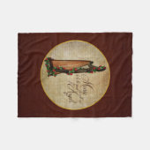 Iers Roos Harp Fleece Blanket Deken (Voorkant (Horizontaal))