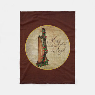 Iers Roos Harp Fleece Blanket Deken