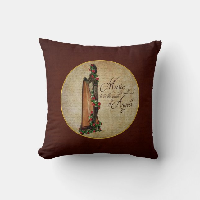 Iers Roos Harp Pillow Kussen (Voorkant)