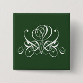 Iers Roos Vierkante Button 5,1 Cm (Voorkant)