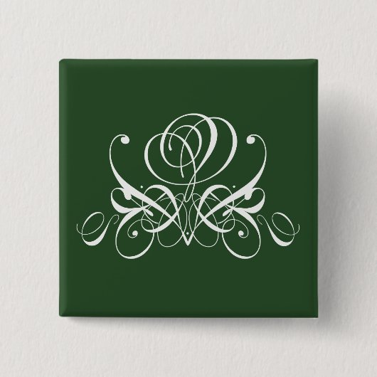 Iers Roos Vierkante Button 5,1 Cm (Voorkant)