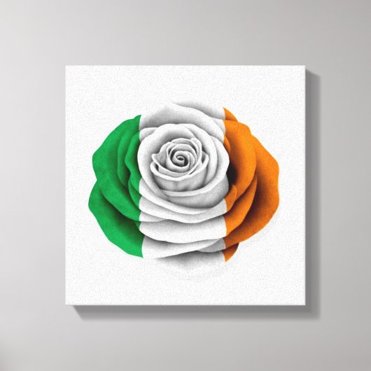 Iers Roos Vlag op wit Canvas Afdruk (Voorkant)