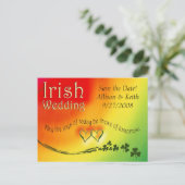 Iers Save the Date Wedding Briefkaart (Staand voorkant)