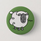 Iers schaap zegt hiya ronde button 5,7 cm (Voorkant)