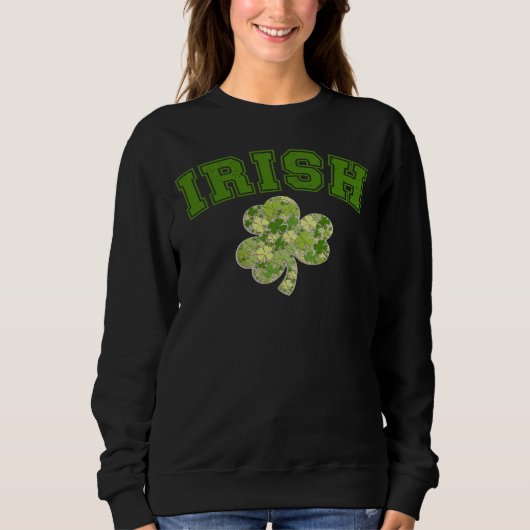 Iers, Schattige St Patricks Four Leaf Clover Trui (Voorkant)