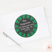 Iers schoolbord Shamrock adreslabel Ronde Sticker (Envelop)