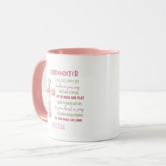 Iers Segenswens Voor GODDOCHTER - Gepersonaliseerd Mok (Voorkant links)