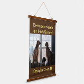 Iers Setter Hout Bovenop wandtapijt Hangend Wandkleed (Gebogen)