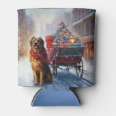 Iers Setter Kerstmis Feestelijk Seizoen Blikjeskoeler (Voorkant)