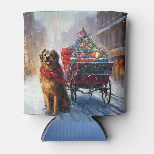 Iers Setter Kerstmis Feestelijk Seizoen Blikjeskoeler (Voorkant)