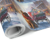 Iers Setter Kerstmis Feestelijk Seizoen Cadeaupapier (Rol Hoek)