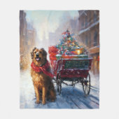 Iers Setter Kerstmis Feestelijk Seizoen Fleece Deken (Voorkant)