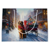 Iers Setter Kerstmis Feestelijk Seizoen Groot Cadeauzakje (Voorkant)