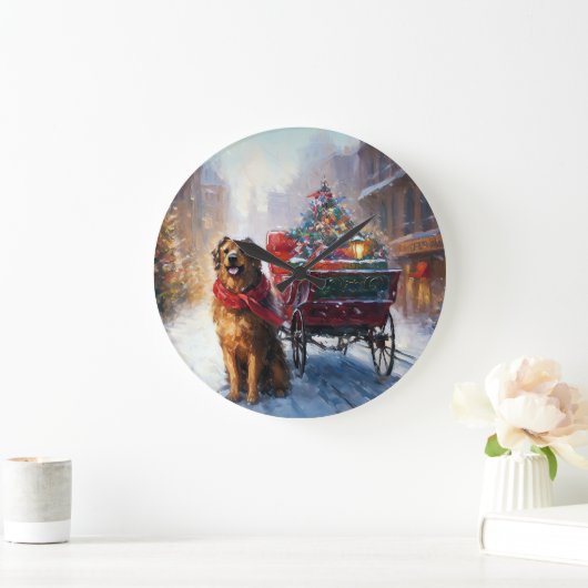 Iers Setter Kerstmis Feestelijk Seizoen Grote Klok (Huis)