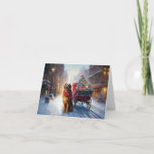 Iers Setter Kerstmis Feestelijk Seizoen Kaart (Voorkant)