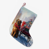 Iers Setter Kerstmis Feestelijk Seizoen Kleine Kerstsok (Voorkant (Hangend))