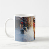 Iers Setter Kerstmis Feestelijk Seizoen Koffiemok (Links)